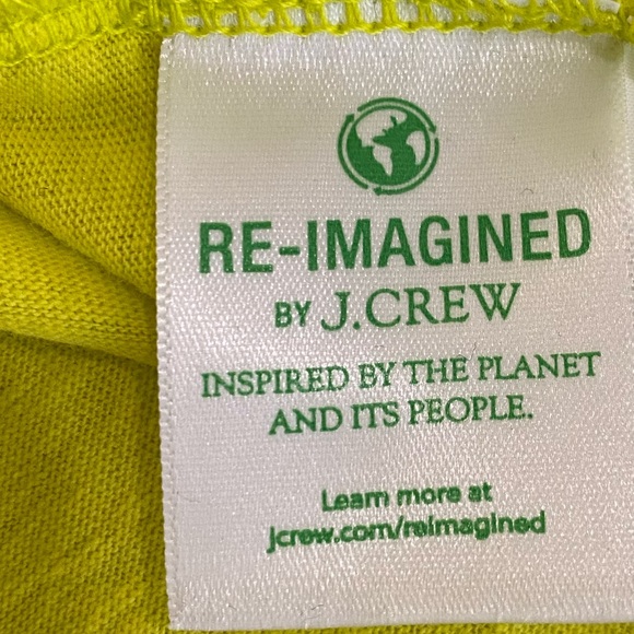 J. Crew sz M sz L Yellow Crew Neck Tie Back Sleeveless T-shirt - Picture 3 of 11